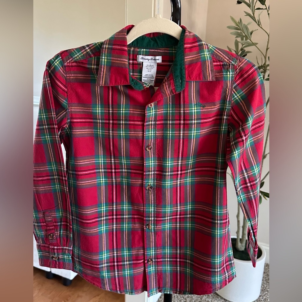 Tommy Hilfiger Kids Red Plaid Shirt